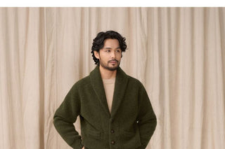 [CULTUM] Wool Shawl Collar Cardigan
