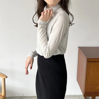 See-through turtleneck t-shirt