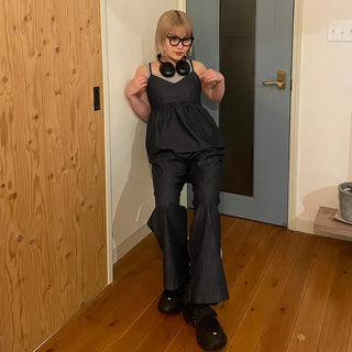 Summer denim camisole and pants set