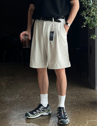 Work Double-Pleat Bermuda Pants (3 colors)