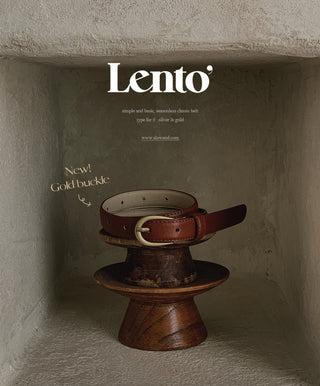 #LENTO. (Over 200,000 sold) Classic Belt (silver/gold)