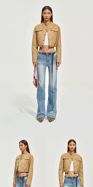 [NOTAWEAR] Wave Washed Slim Straight Jeans