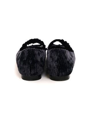 [Moromoro2] Velvet Bow Ballet Flats