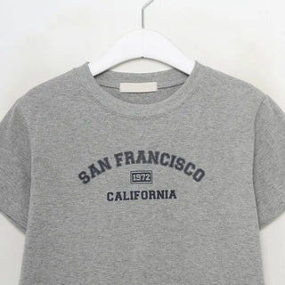 Lettering Cropped T-Shirt