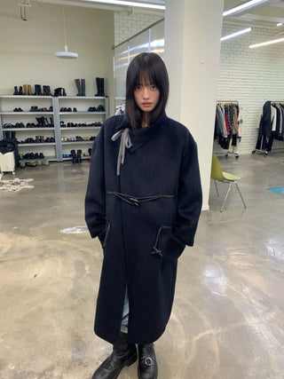 NEVERSEEZ Handmade Wool Blend Duffle Coat