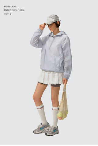[Monterest] Packable Hooded Half-Zip Anorak