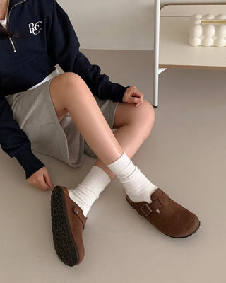 Couple mule sandals