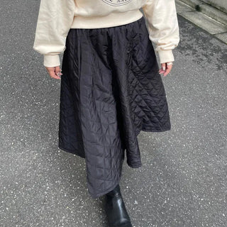 Quilted long skirt