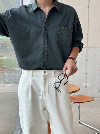 Haze Aging Fade Washed Shirt