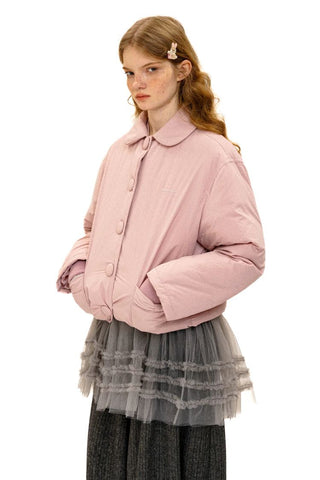 [Moromoro2] Bow Pocket Down Jacket