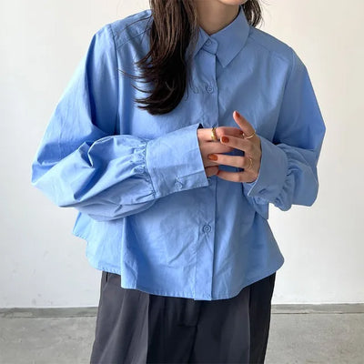 Back pleated blouse
