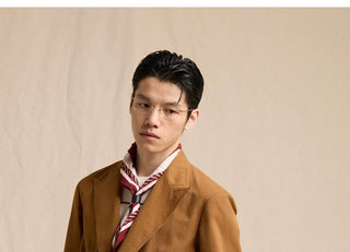 [CULTUM] Cotton Twill Double-Breasted Blazer