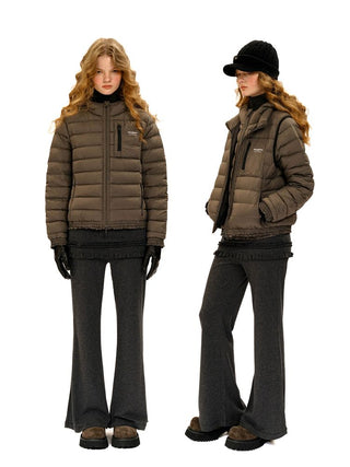 [Moromoro2] Lace Trim Layered Flare Pants