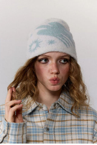 [Monterest] Jacquard Pattern Brushed Knit Beanie
