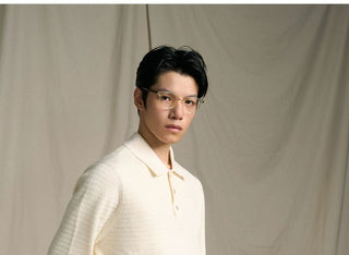 [CULTUM] Wool Blend Ivy Style Polo Knit Sweater