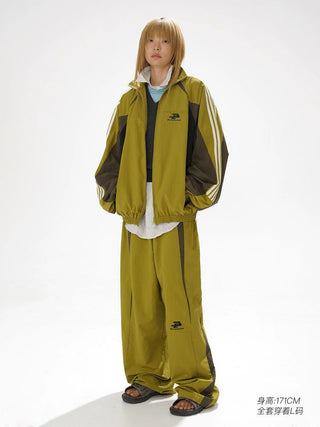 [MASONPRINCE] 90s Color Block Track Jacket & Pants Set