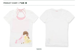 [Moromoro2] Girl & Horse Print Layered Tee  Set