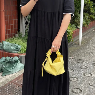 Handle Shirring Mini Bag