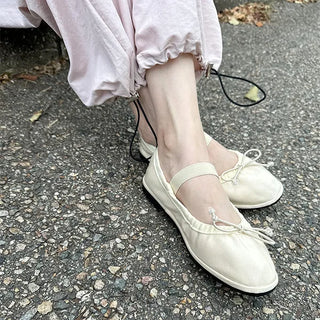 Shirring flat shoes
