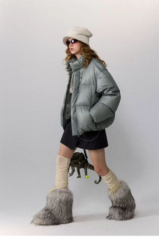 [Monterest] 800FP Duck Down Stand Collar Puffer Jacket