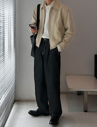 Modern Oxford Blouson Jacket (2 colors)