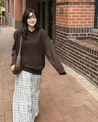 Loose-fit hooded knit