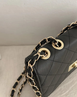 Classic buckle quilted mini chain shoulder bag