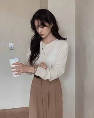 Loose-fit round cardigan