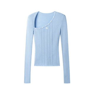 [NOTAWEAR] Wool Blend Ribbed Knit Top