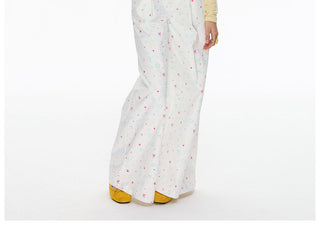 [NECY] Heart Cat Printed Wide Pants
