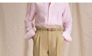 [CULTUM] Double Pleat Straight Leg Trousers