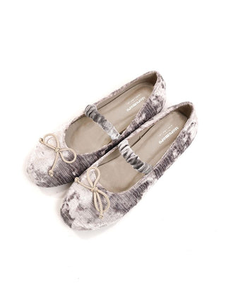 [Moromoro2] Velvet Bow Ballet Flats