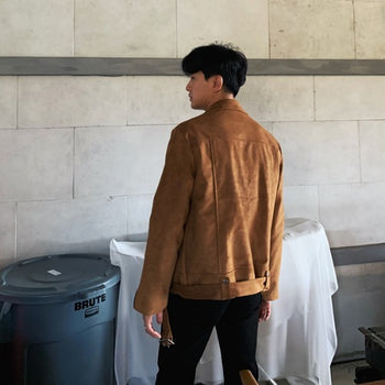 Suede rider jacket (2 colors)