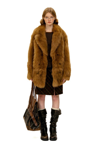 [Moromoro2] Double Bow Plaid Wool Blend  Skirt