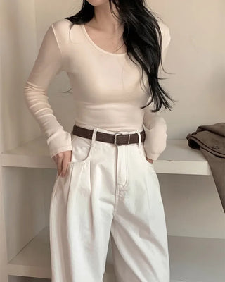 Round spandex T-shirt