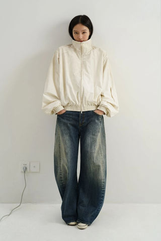 MASONPRINCE Distressed Nylon Coach Jacket