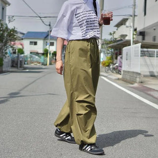 Wide Banding String Pants