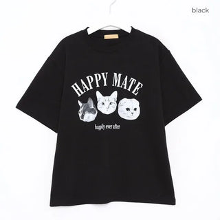 Happy Cat Short-Sleeved T-Shirt