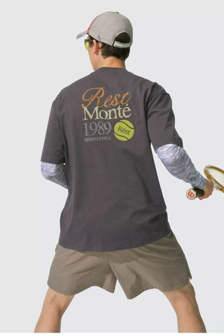 [Monterest] Tennis Print Cotton T-Shirt