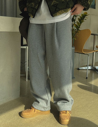 Quality One-Pleat Knit Pants (3 colors)