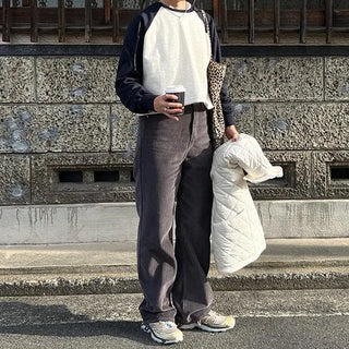 Straight corduroy pants