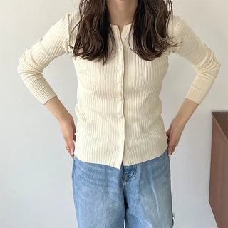 Ribbed cardigan