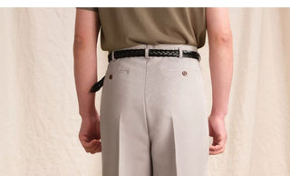 [CULTUM] Double Pleat Straight Leg Trousers