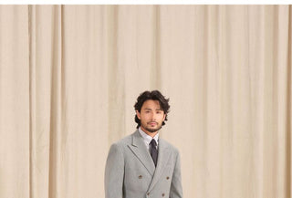 [CULTUM] Herringbone Brushed Double-Breasted Suit