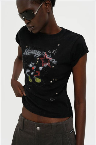 [MASONPRINCE] Studded Bear Graphic Tee