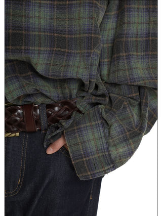 MASONPRINCE Suede Elbow Patch Shirt
