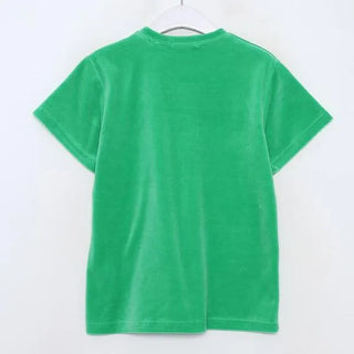 Round neck velour T-shirt