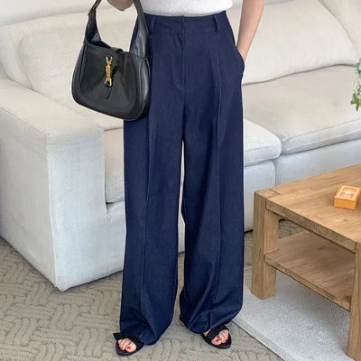 Crystal denim slacks