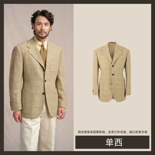 [CULTUM] 1930s Woolen Windowpane Blazer