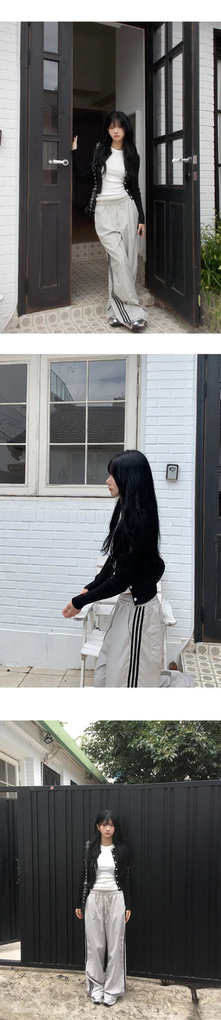 Seasonless Three-Striped Two-Way Track Pants - 5 Colors